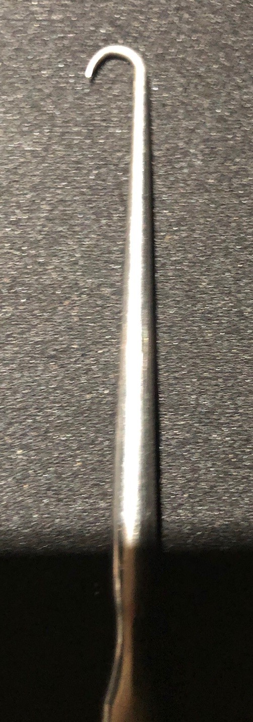 V. Mueller MO330, Brophy Dural Hook or Skin Hook Retractor. Approximately 20cm.