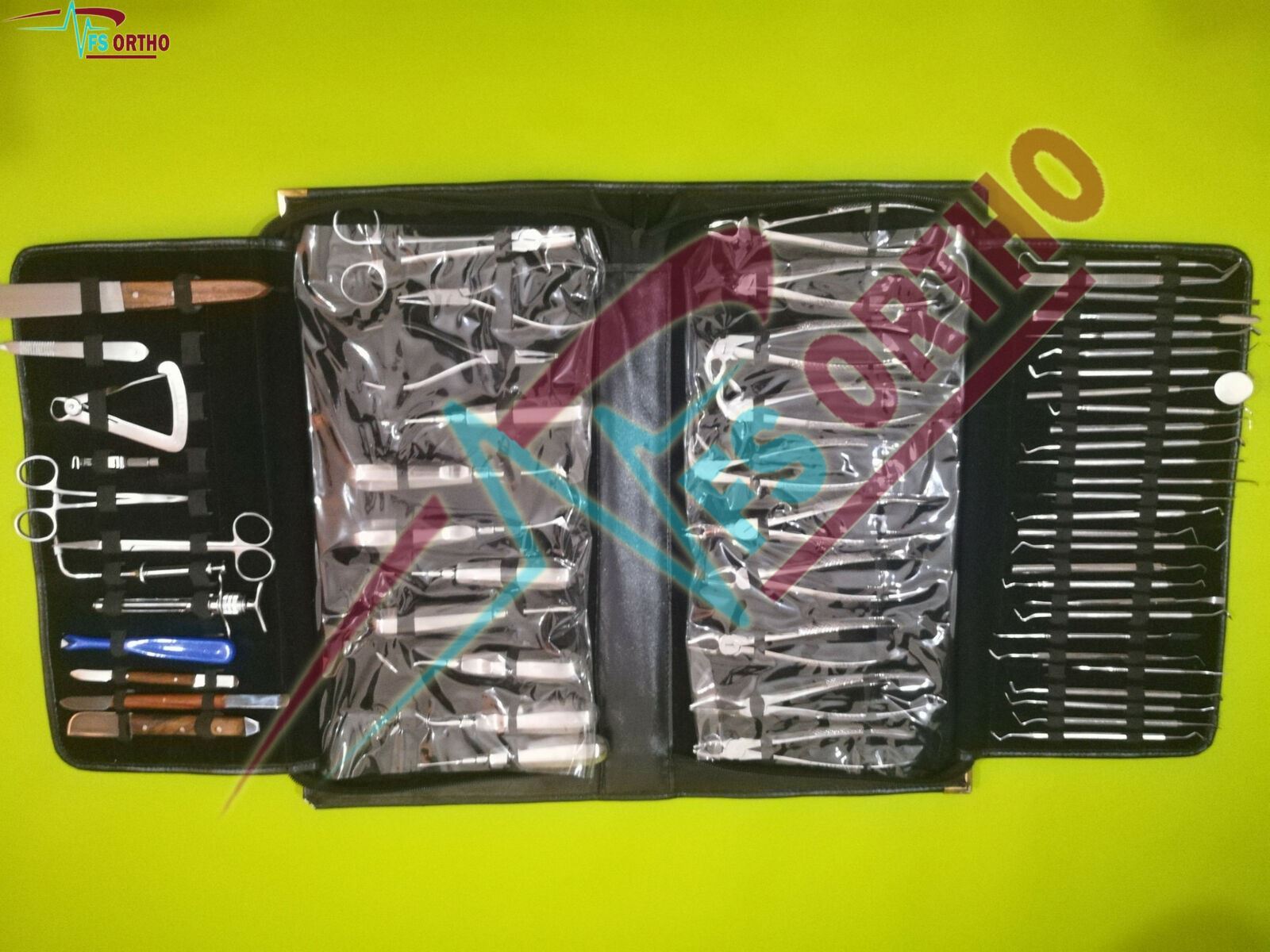 Oral Dental Surgical Extraction Surgery Elevators Forceps Instruments Kit of 61