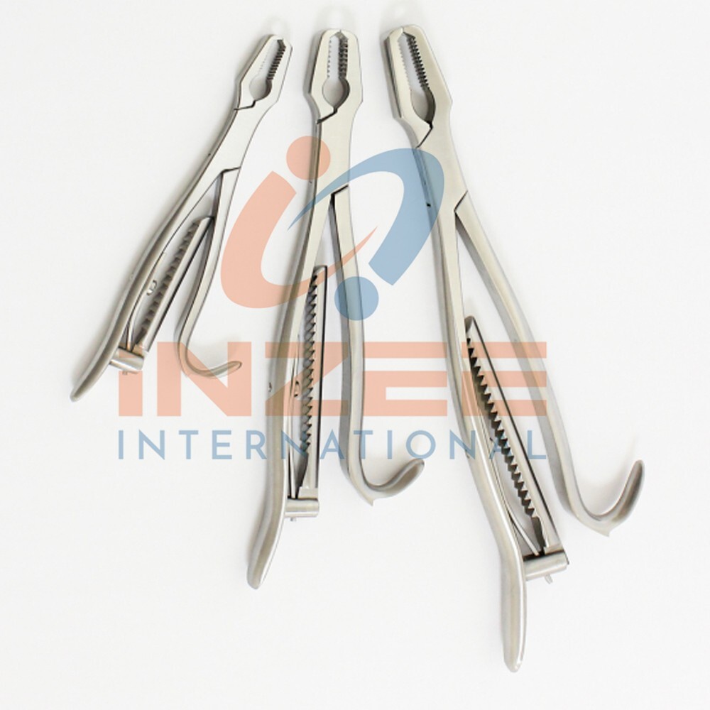 KERN Bone Holding Forceps 7/8/9 Inch Set Of 3 with Ratchet – Orthopedic Surgical