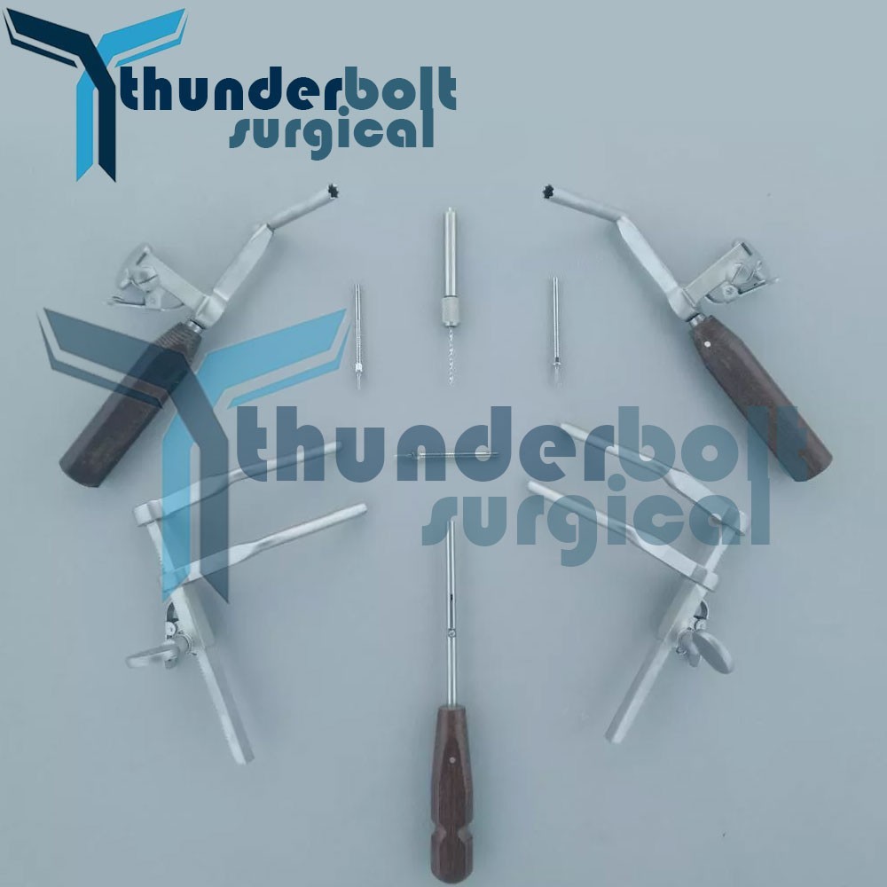 Caspar Cervical Distractor Set Right & Left With Screw Driver Spine Instrument