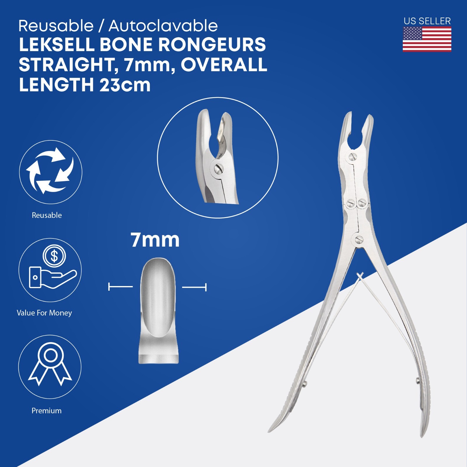 Leksell Bone Rongeurs Striaght – 23cm Stainless Steel Surgical Instruments