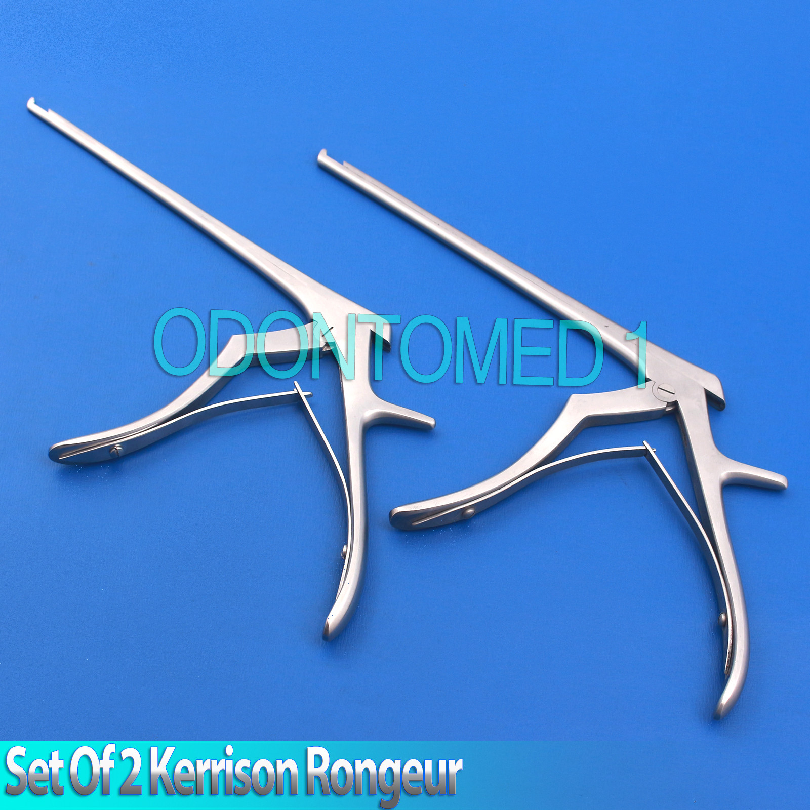 Set Of 2 Kerrison Rongeur 7″ Shaft 1mm + 3mm 45° Up Bite Orthopedic Instruments