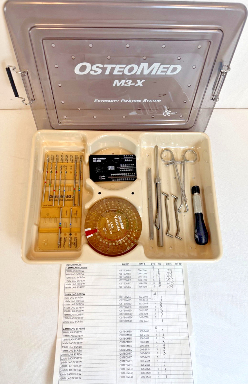 Osteomed Acumed M3-X Extremity Fixation System 2mm 2.4mm 3mm w/ Case Orthopedics