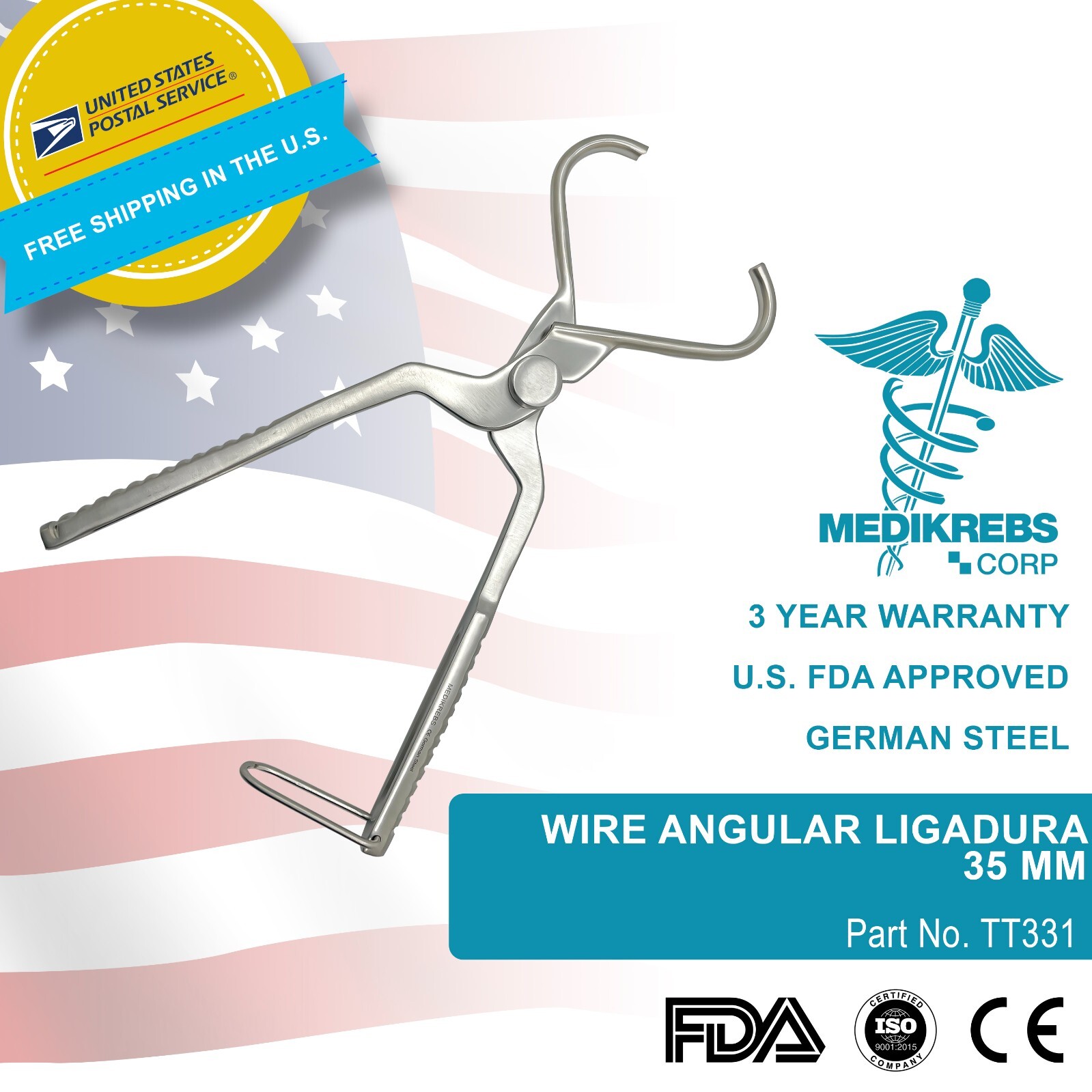 WIRE ANGULAR LIGADURA GUIDE 70 MM ORTHOPEDICS