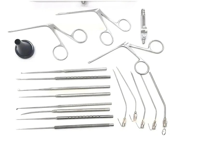 Myringotomy Instruments Set Of 15 PCs For ENT Myringoplasty Surgical Instruments