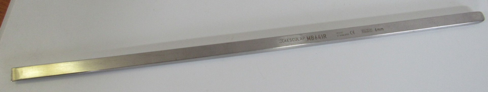 Aesculap MB641R Lambotte Osteotome 6.0mm x 228mm Straight Stainless Steel NICKS