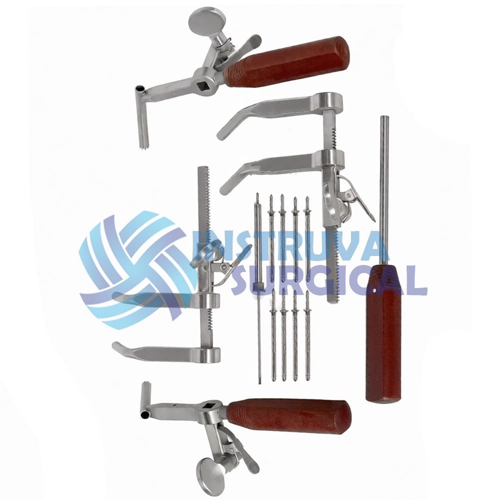 Caspar Cervical Distractor Set Right & Left With Screw Driver Spine Instrument