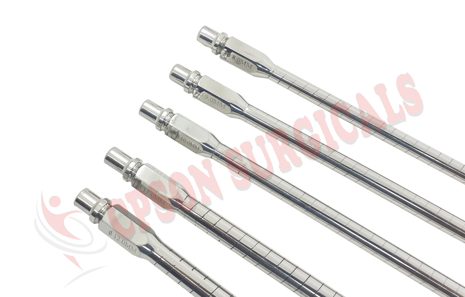 Veterinary Cannulated Flexible Reamer 8 mm to 12 mm (Lot of 5 pcs) SS