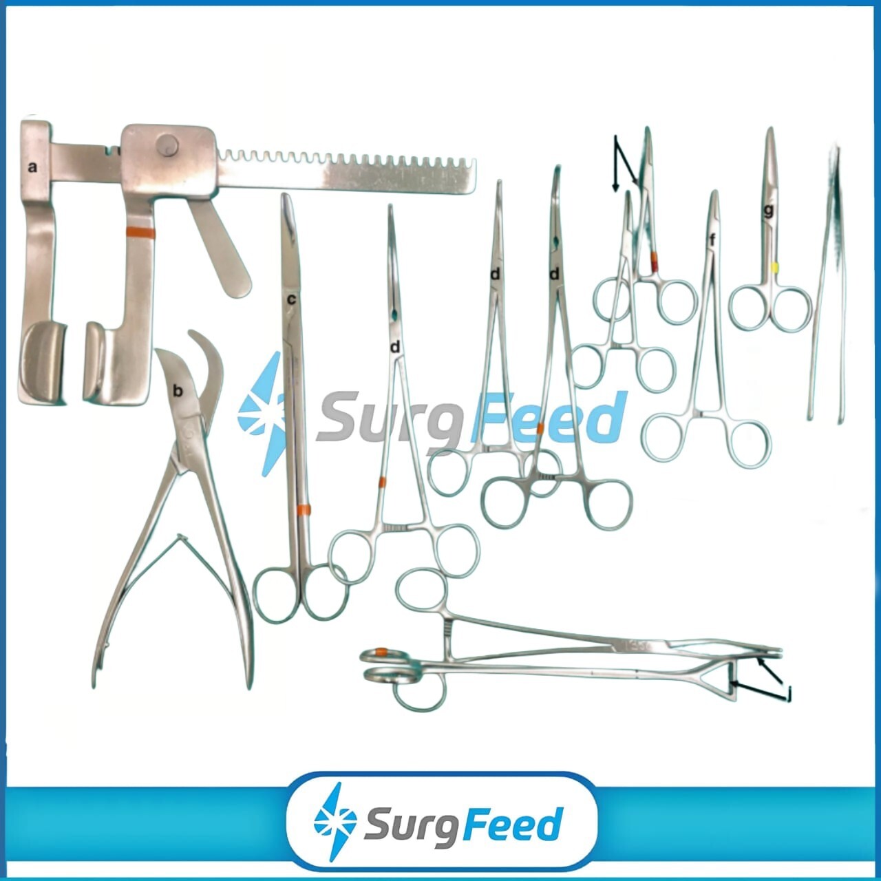 Thoracotomy Surgery Instruments Set Orthopedic Surgical Thoracotomy Instruments