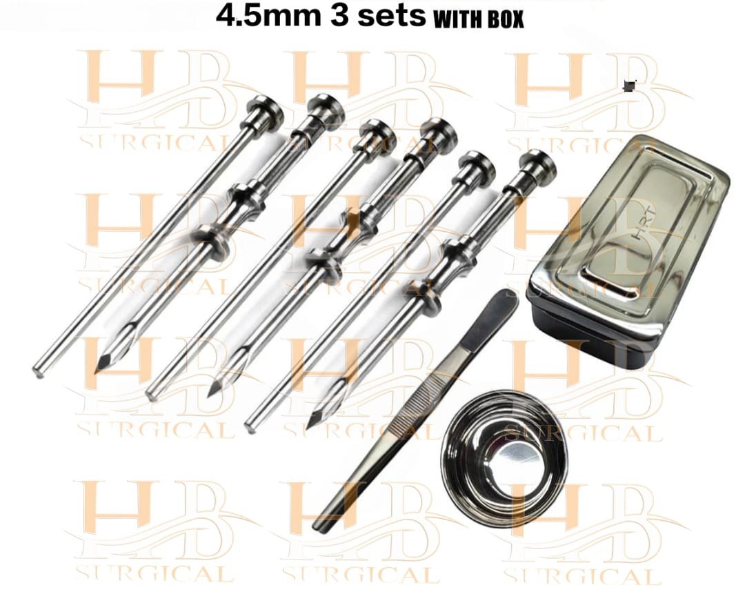4.5mm HRT Trocar kit Hormone Replacement Pellet Insertion Trocars 3 Sets
