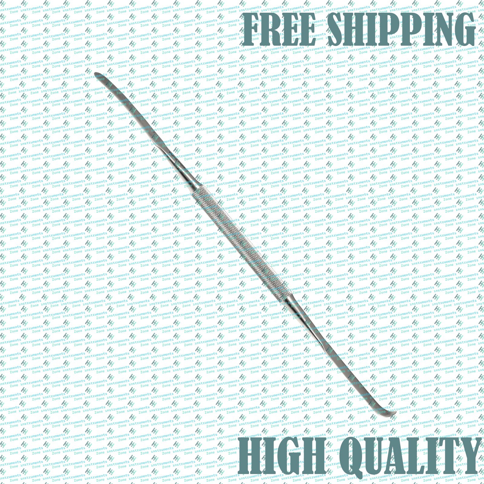 10 Freer-Obwegeser Periosteal Elevator – 8.5’’ Double-Ended, Curved, 6.5mm Blade