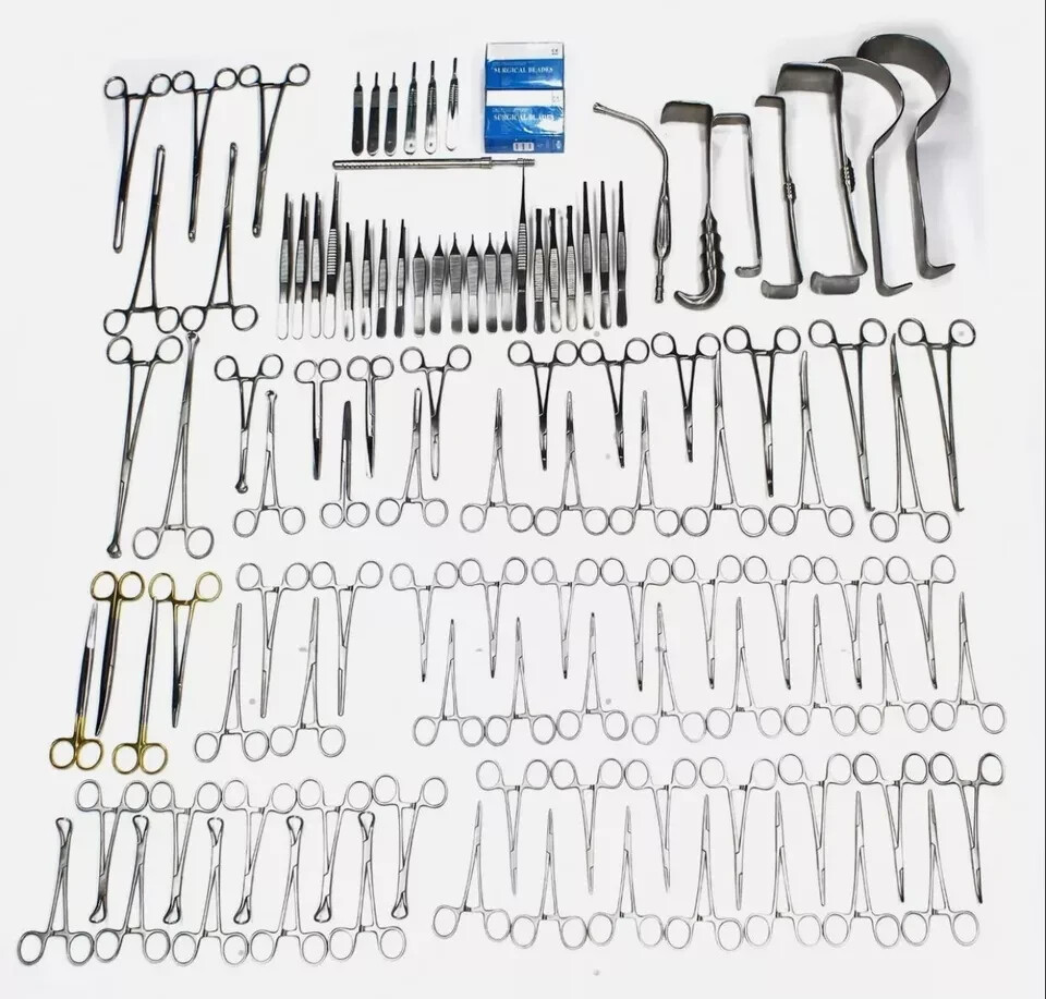 108 Pcs Basic Laparotomy Instruments Set Stainless Surgical Medical German Grade