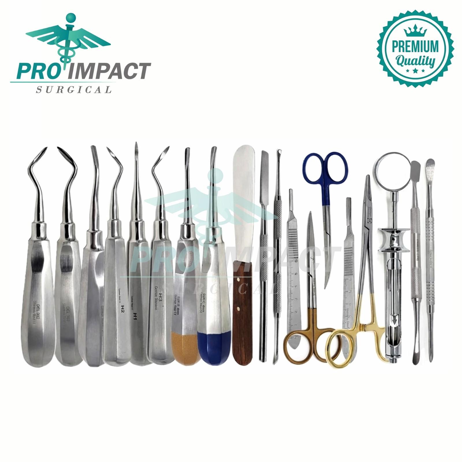 GERMAN 74 PC ORAL DENTAL SURGERY EXTRACTING ELEVATORS FORCEPS INSTRUMENT KIT SET