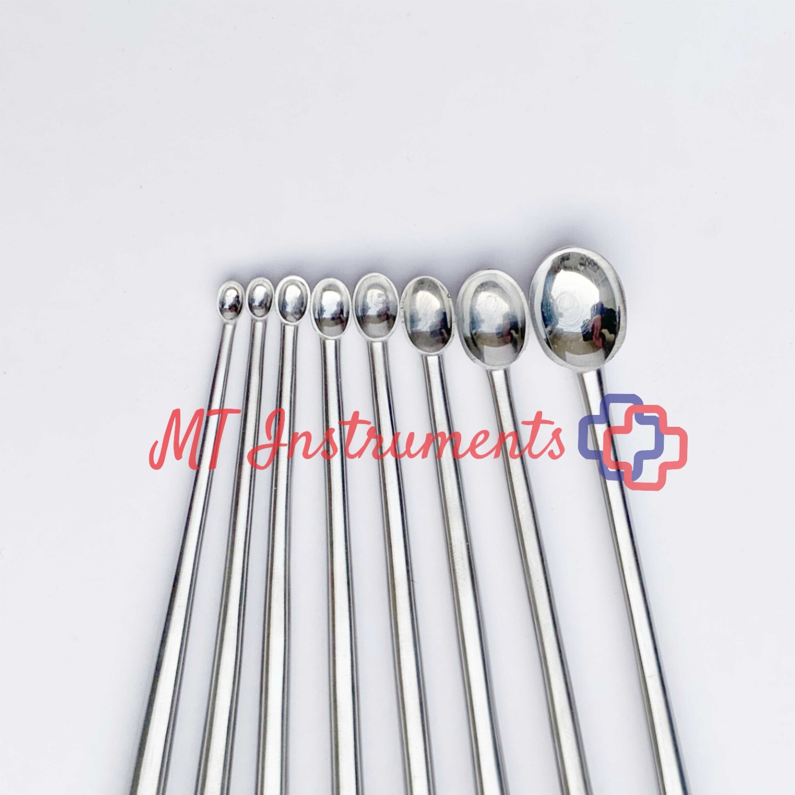 Spratt Spinal Fusion Curette 9”, Set of 8 Pcs Orthopedic Surgical Instruments