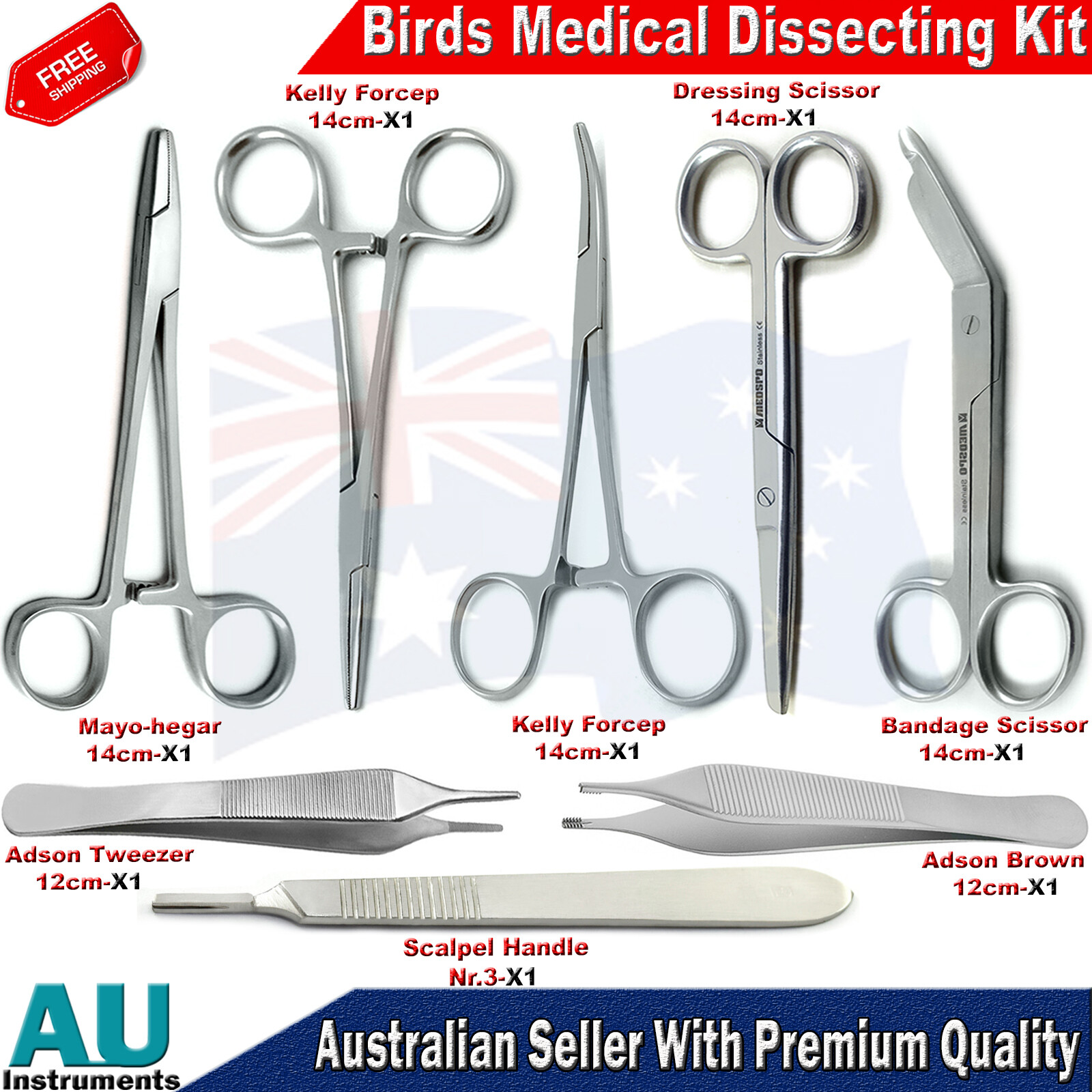 Surgical Anatomy Birds Small Animals Dissecting Basic Medical Instruments Lab