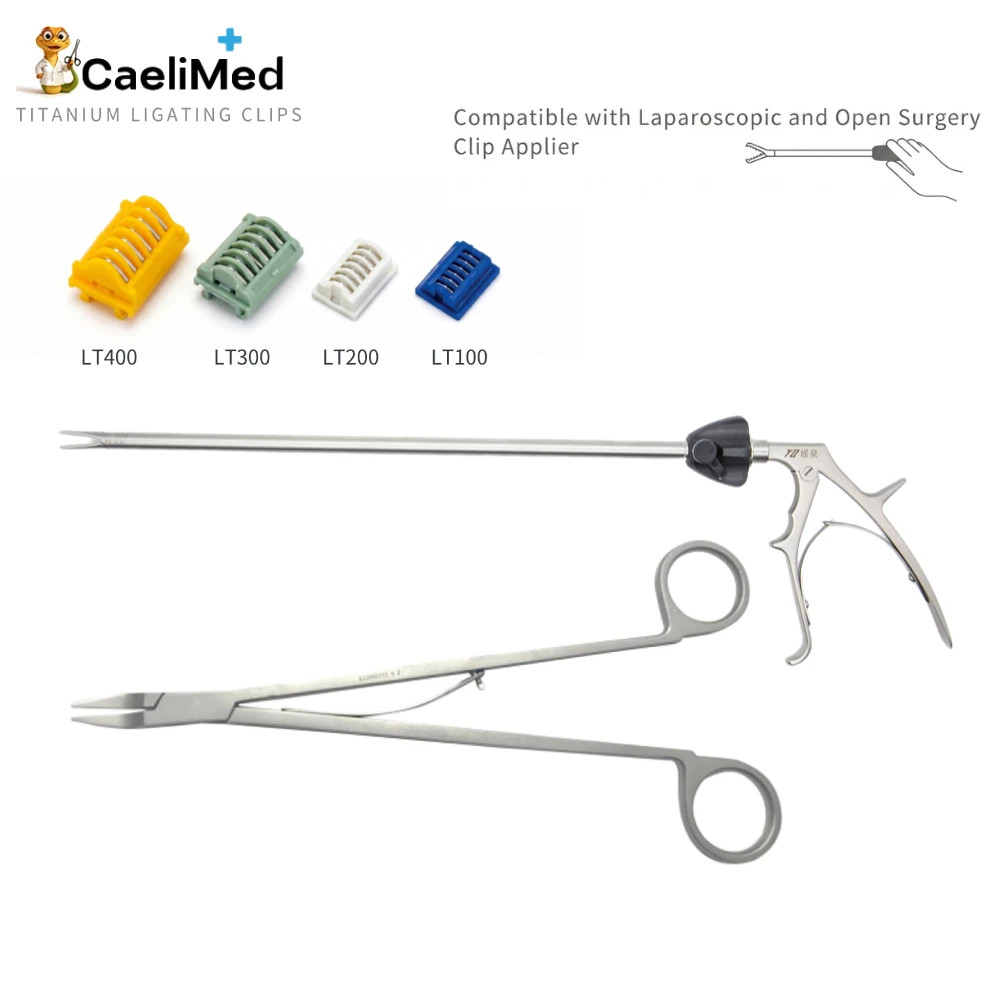 CE‑Certified Titanium Ligating Clips LT100, LT200, LT300, LT400 for Surgery Prac