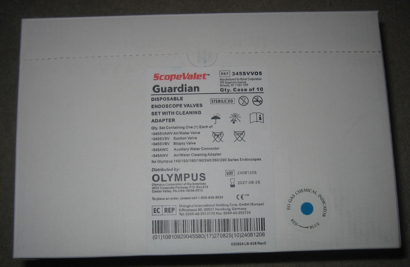 Olympus Guardian Scope Valet Cleaning Adapter 3455VVO5 Box of Ten 2027-08-25