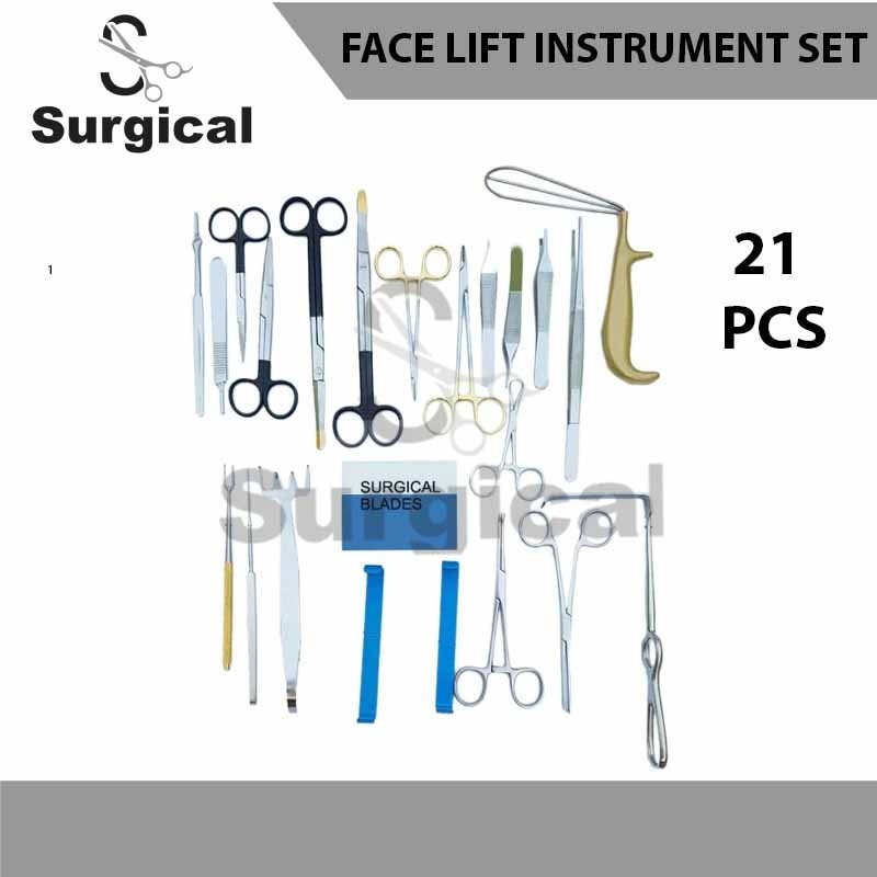 Set of 21Pcs Face Surgery Face Lift Instruments
