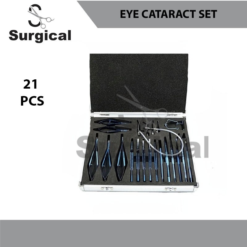 Titanium Cataract Surgical Set w/ Case Box | 21 PCs | Ophthalmic Instruments