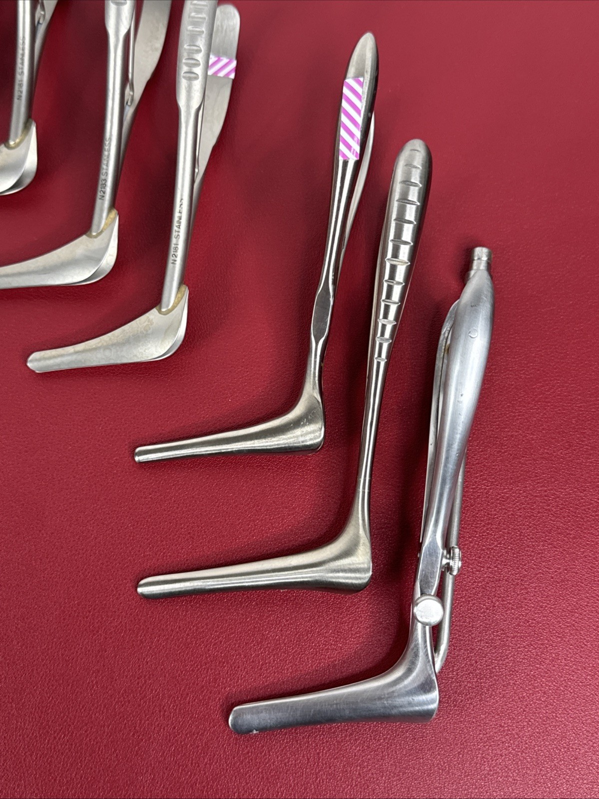 Vintage lot of 12 Stainless Steel Nasal Speculum ENT, XOMED Mueller ESI Storz