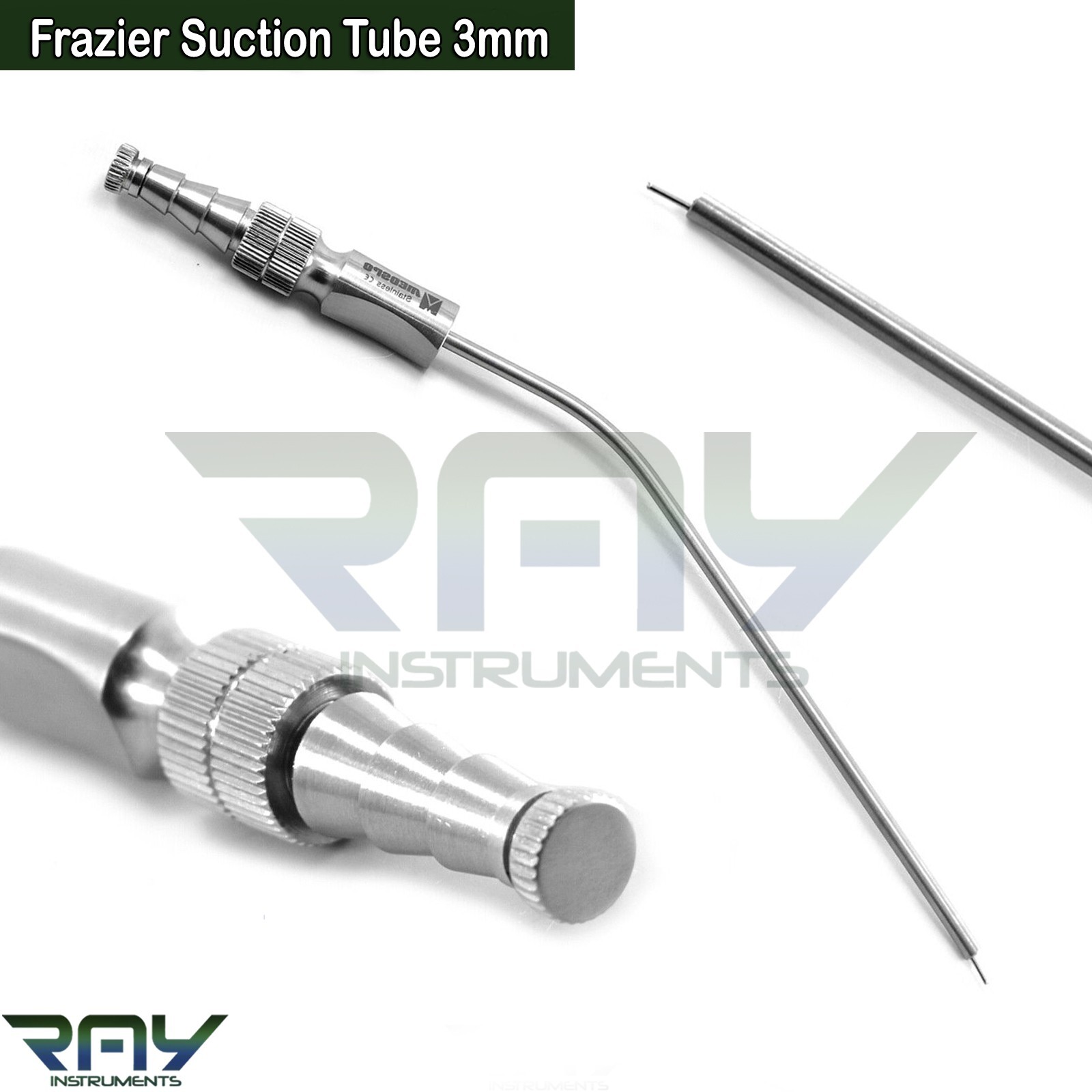Dental Frazier Suction Aspirator Tube 3mm Surgical ENT Diagnostic Instruments