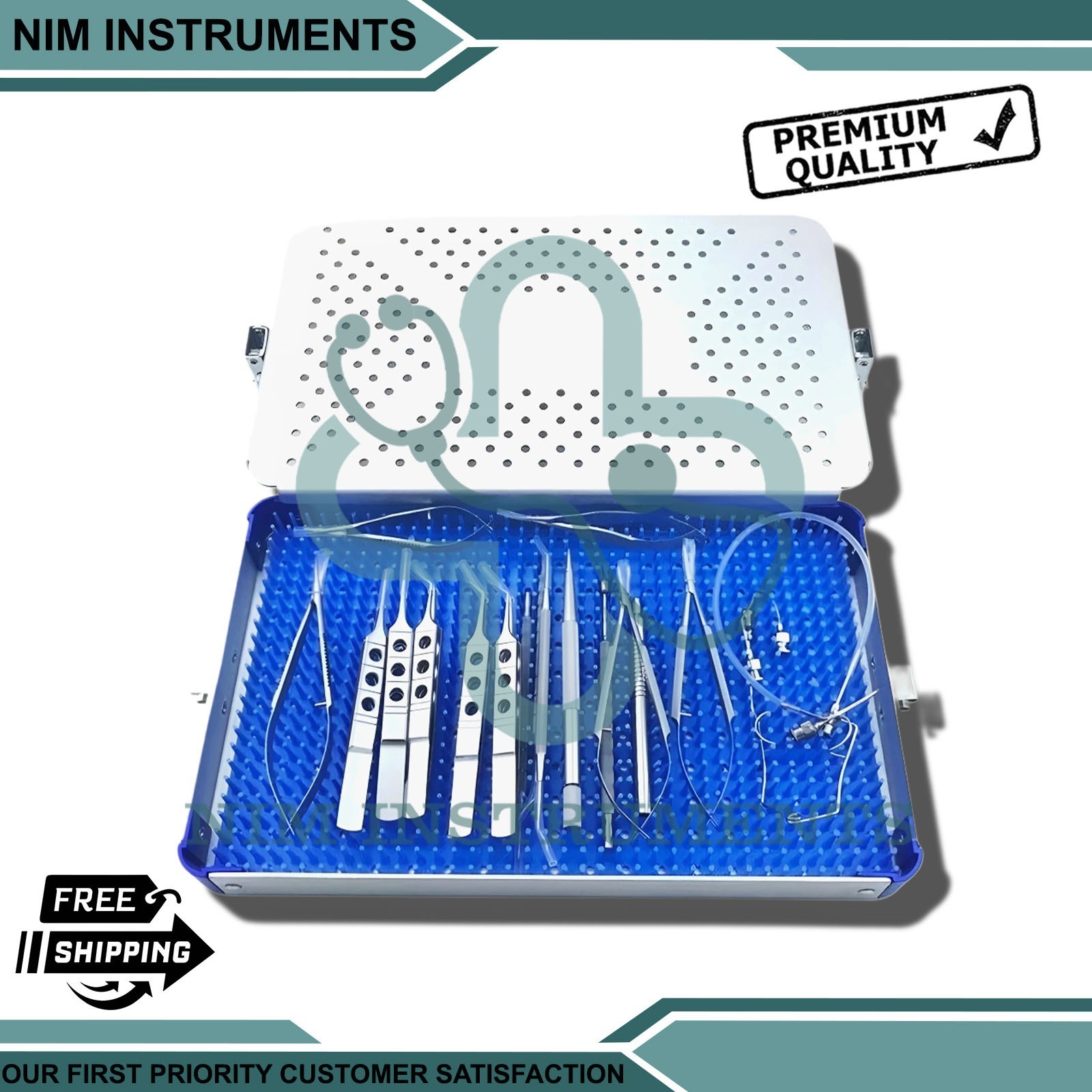 21pcs Ophthalmic Cataract Eye Micro Surgery Surgical Instruments with case box