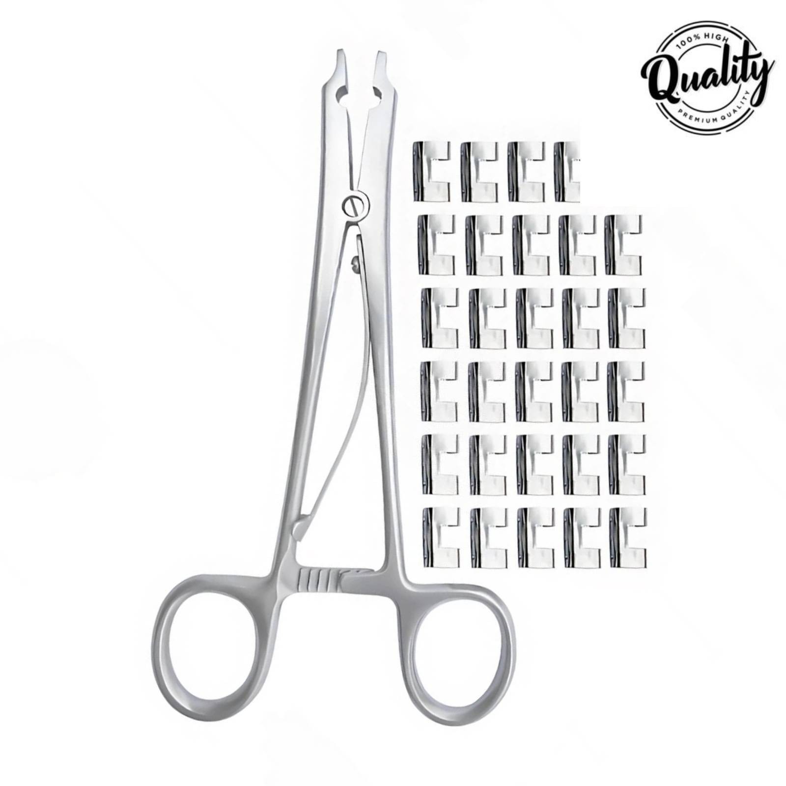 Raney Scalp Clip Applicator Plus 30 Pcs Clip Surgical Instruments Set Premium
