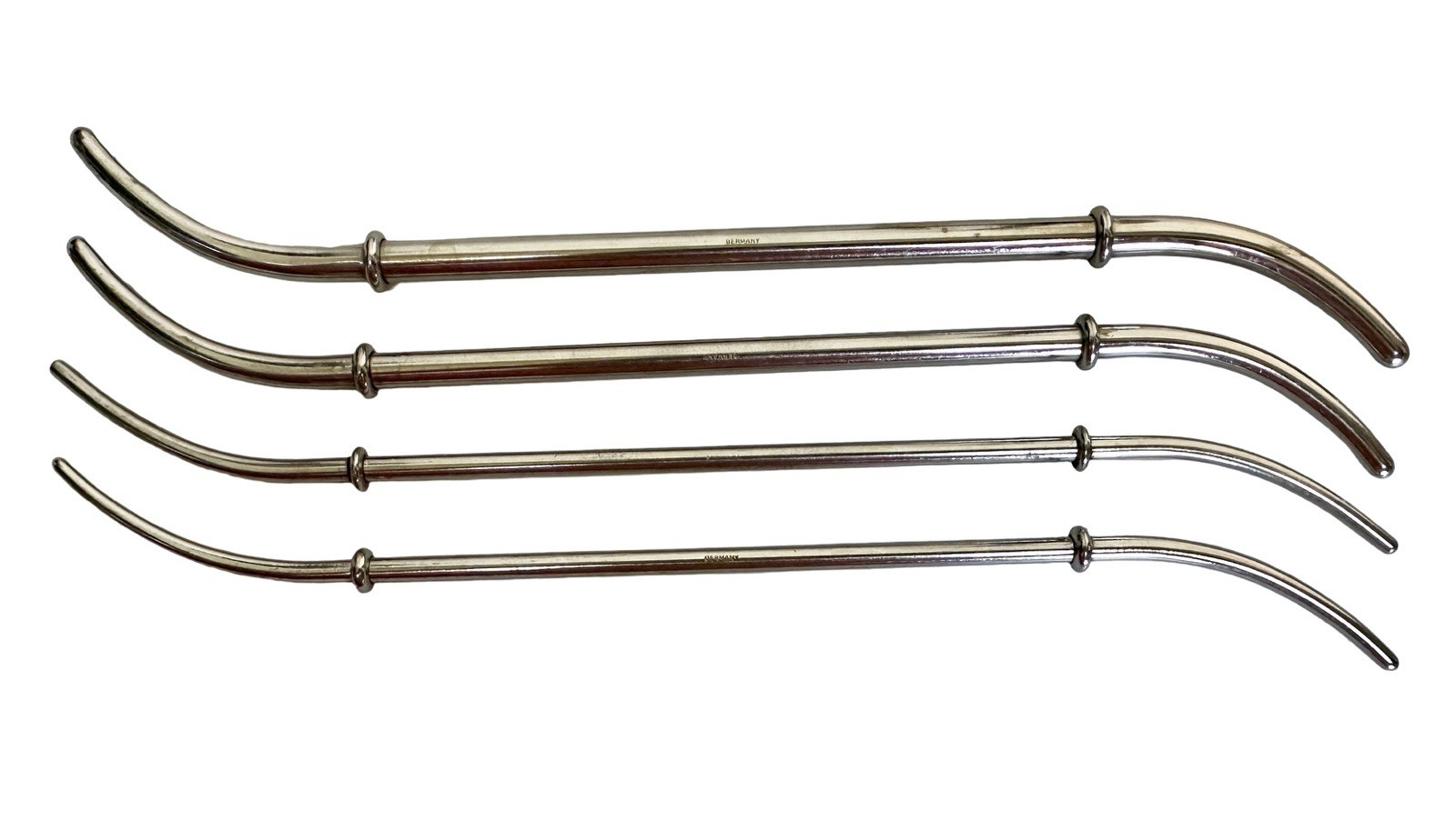 Four Sklar Stainless Steel Dual Sizes Uterine Dilators, Set Of 4