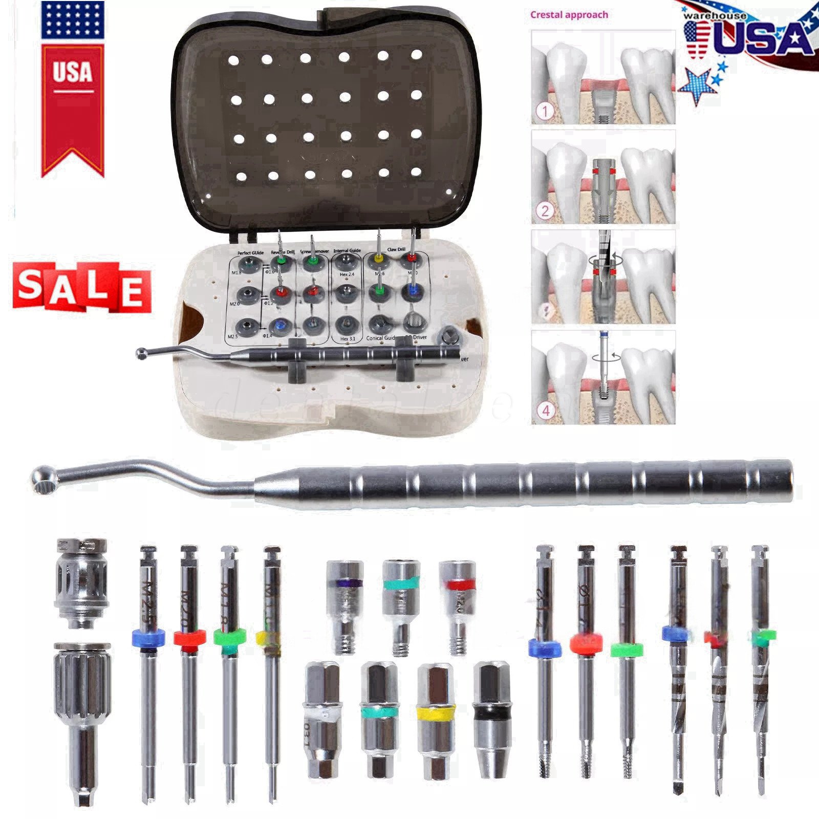 Universal Implant Fractured Broken Screw Removal Kit Surgical Remover NeoBiotech