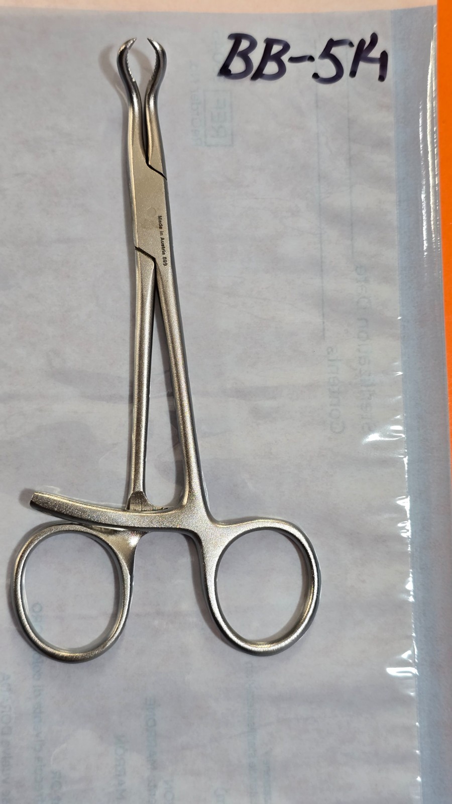 Zimmer Orthopedic Bone Reduction Forceps 5″ w Ratchet