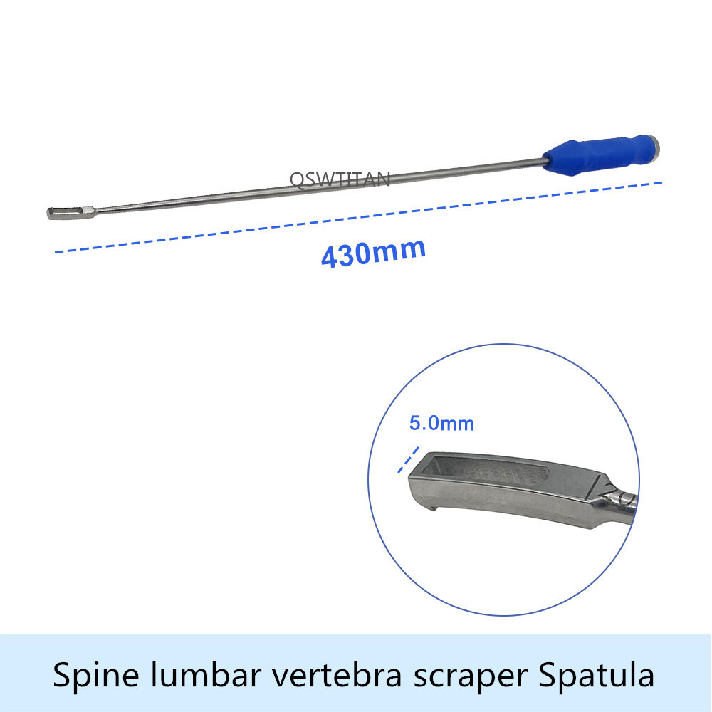 Spine Lumbar Vertebra Intervertebral Disc Reamer Scraper Curette Side Curved