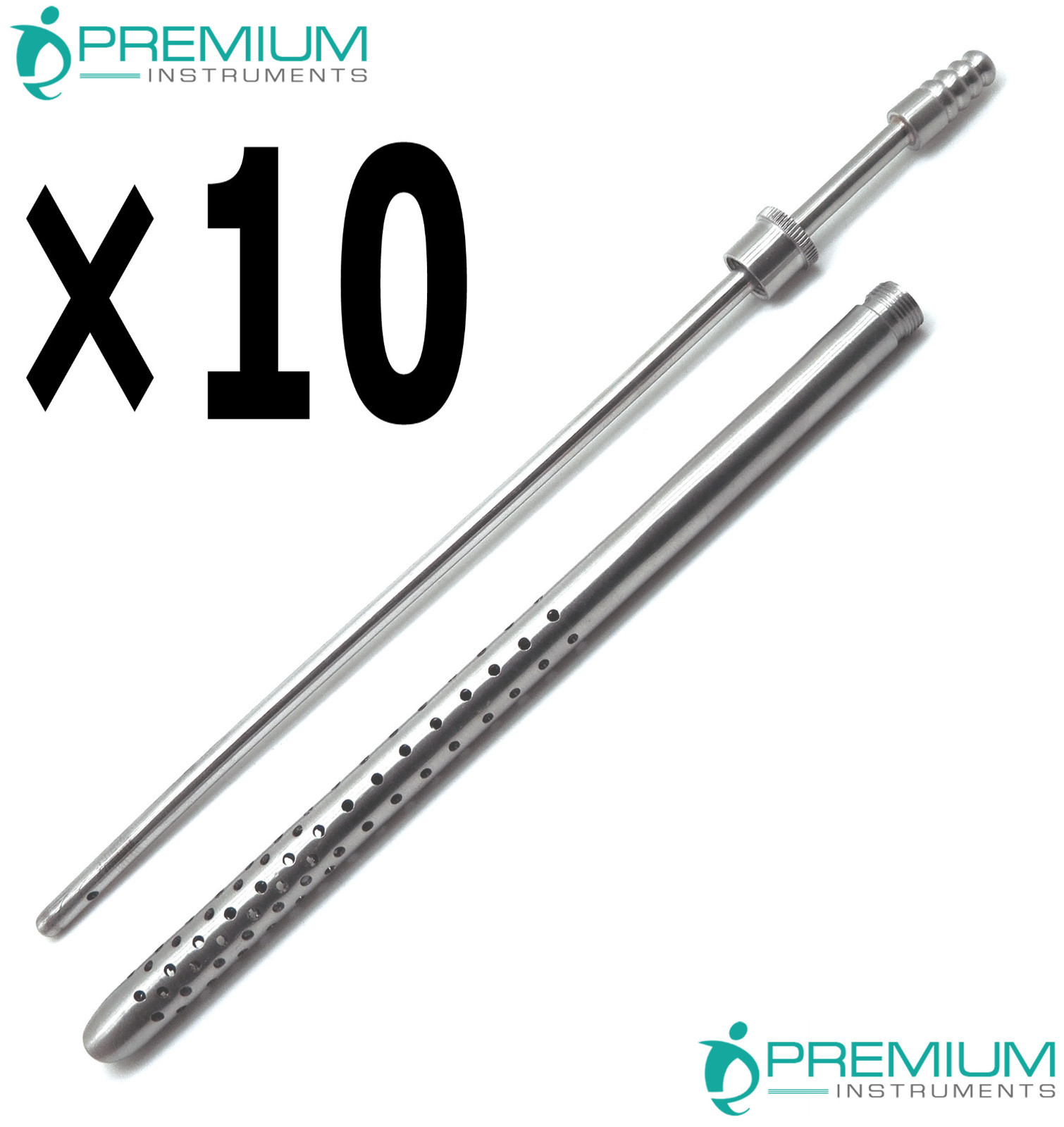 10 Pcs Surgical Poole Straight Suction Tube 9.25″ Width 10mm UPGRADED Instrument