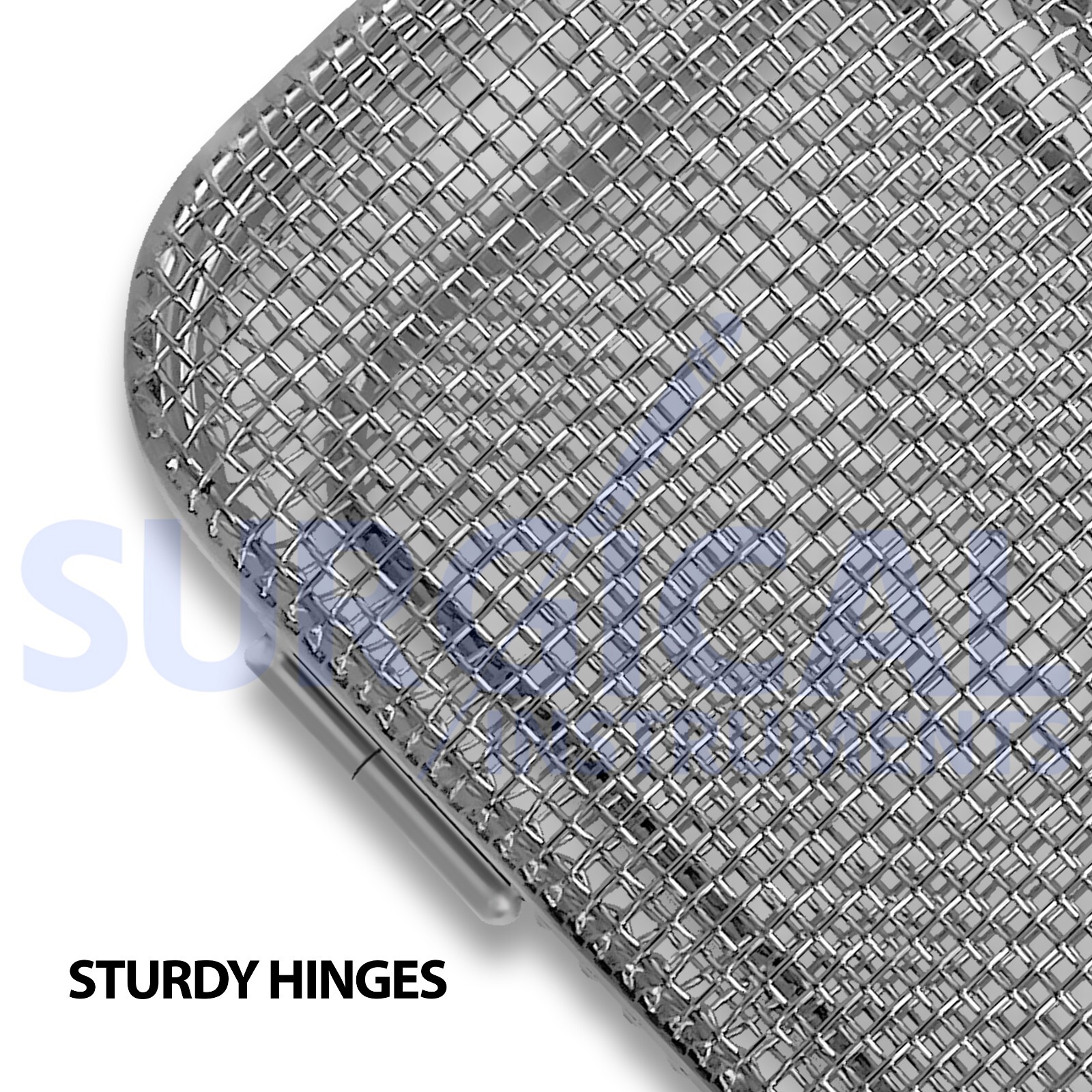 Sterilization perforated Mesh Box Tray 9.25″ x 3″ Stainless Steel German Grade