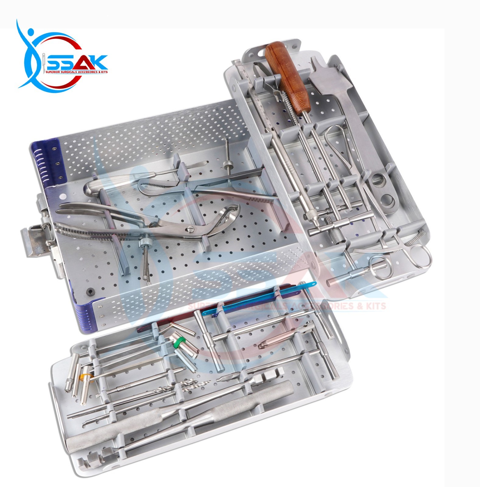 Large Fragment Orthopedics Instruments Sterilization Surgical Box Set 30 PCS A+