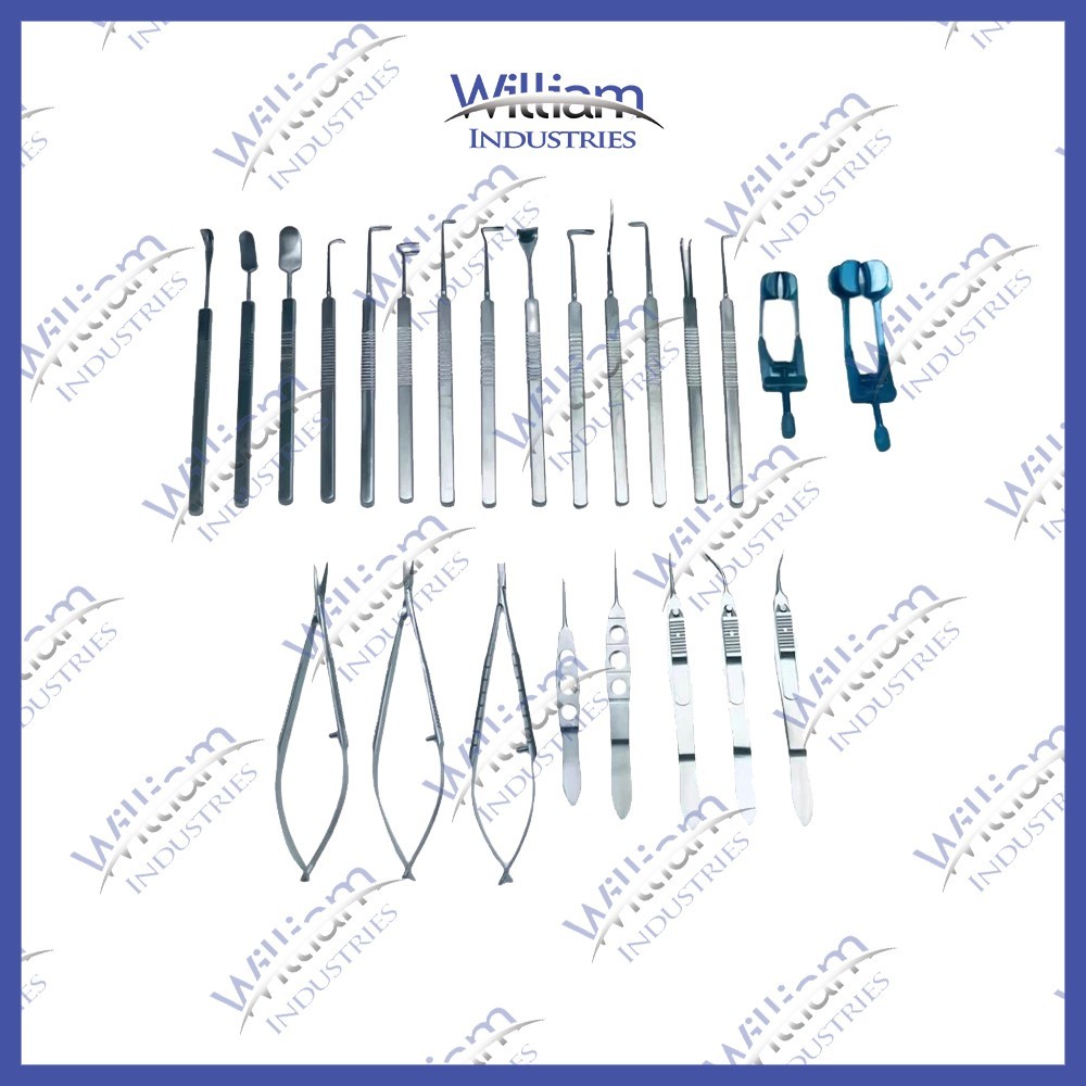 Strabismus Ophthalmic Eye Kit Micro Surgery Surgical Instruments Set 24 Pcs Set