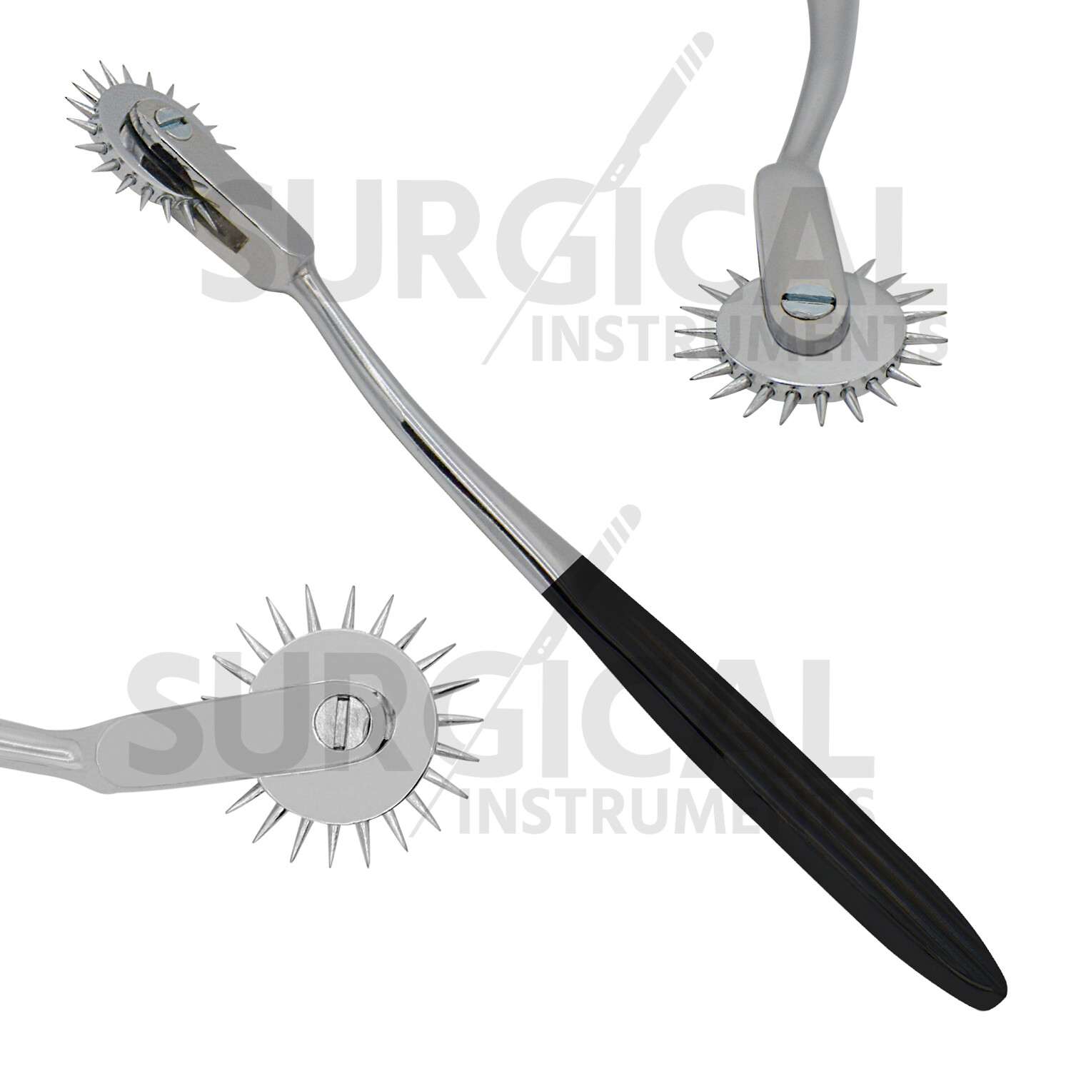 4 Pcs Wartenberg Pin Wheel Set Chrome-Plated Surgical Color Handle German Grade