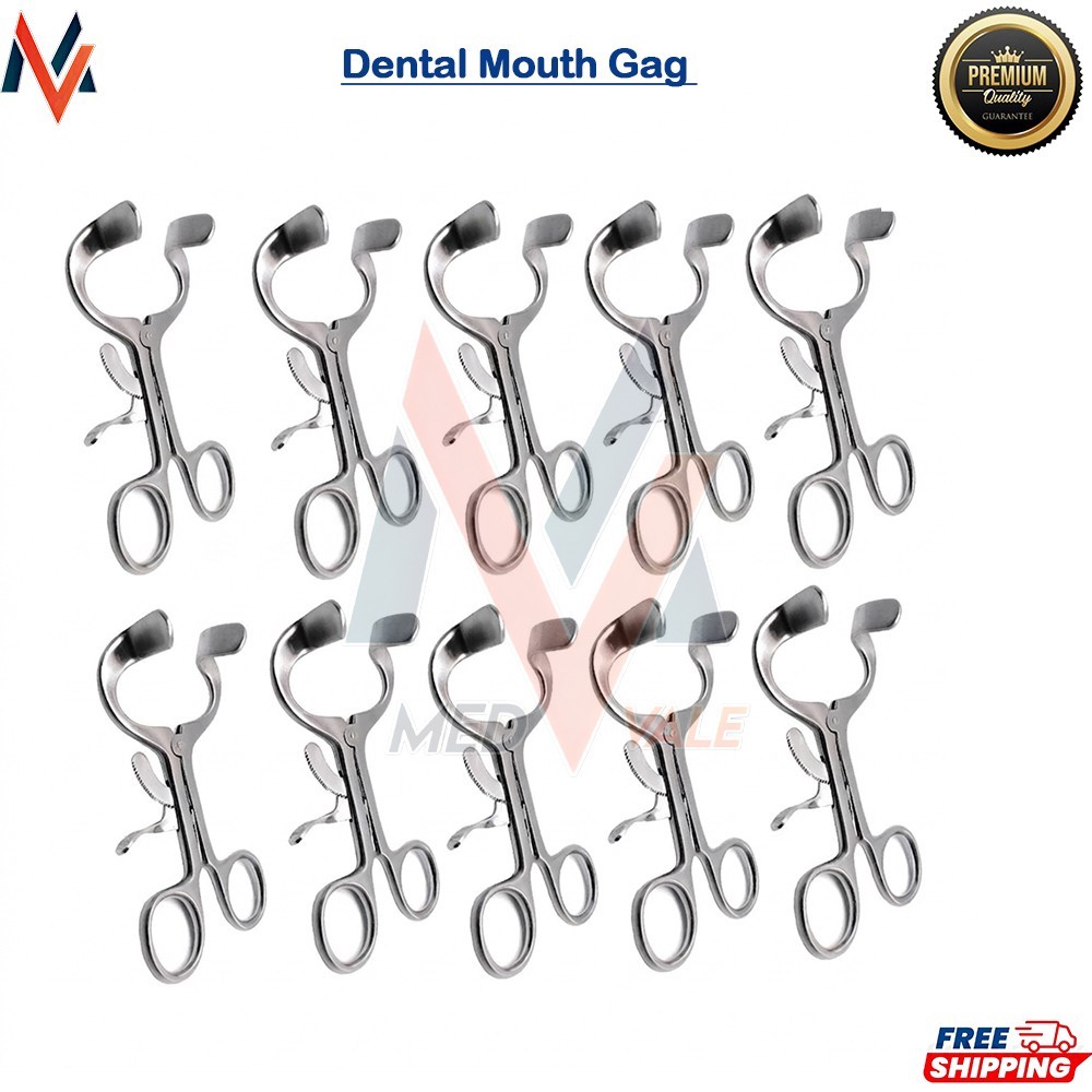 Dental Mouth Gag 4.5 Surgical Mouth Opener Molt Stainless Steel Instruments 10×