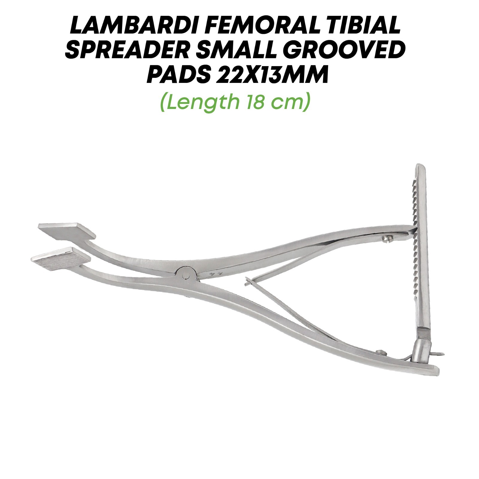 Lambardi Femoral Tibial Spreader Small Grooved Pads 18 cm Surgical Instruments