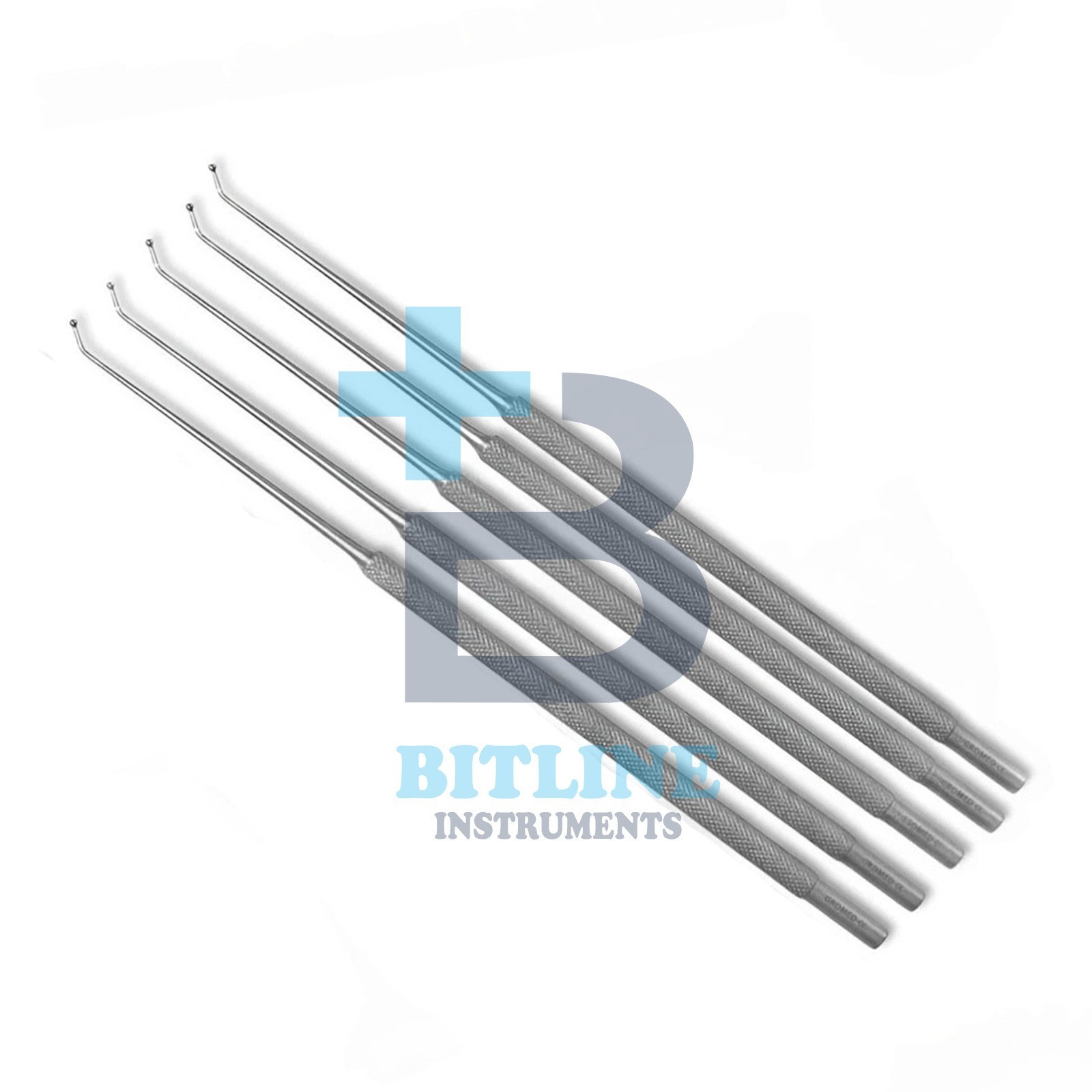 Micro Antrum Ball Probe 45° Fine Round Tip ENT Neuro Surgery 6.5” Knurled