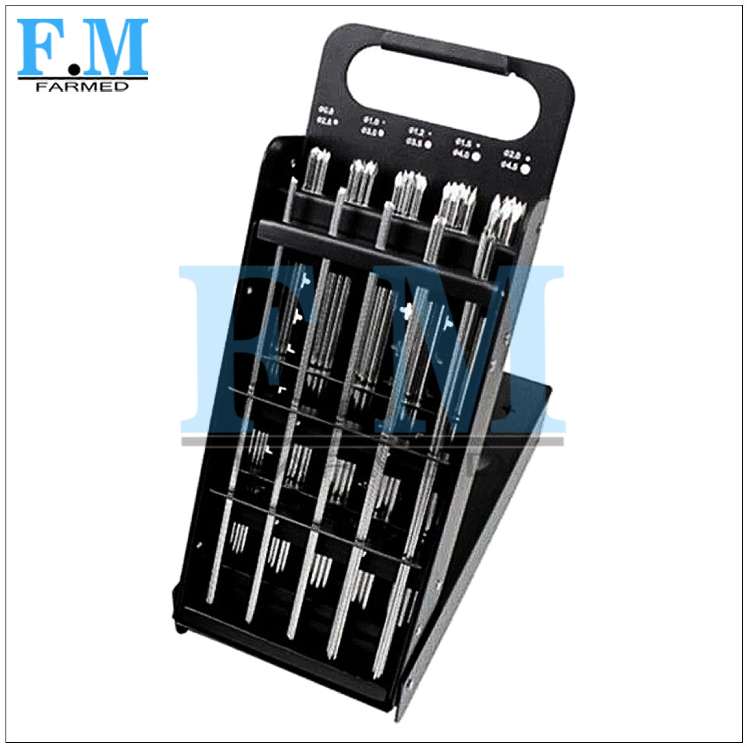 IM Pins (Intramedullary Pin) Double Trocar with Sterilization Box K-wire Rack