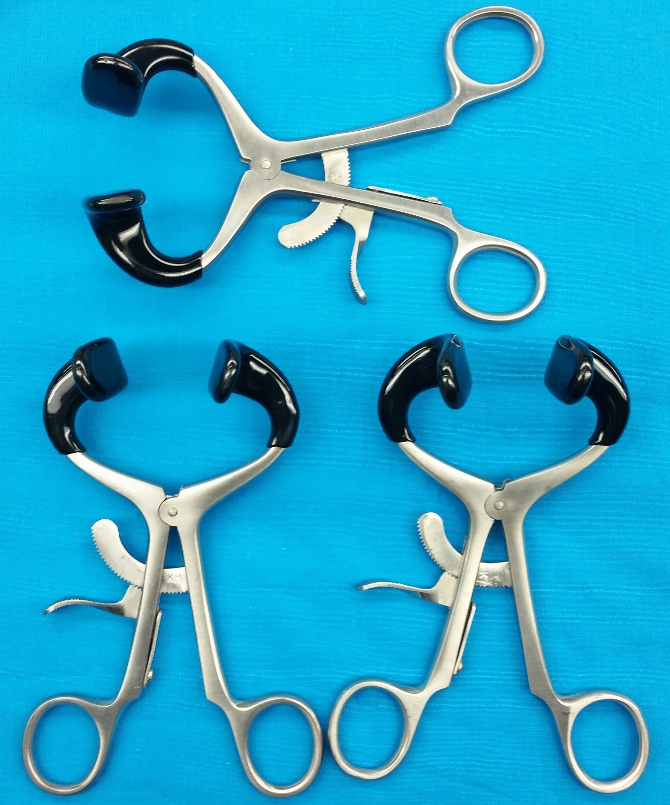 3 O.R Molt Mouth Gag Blue 4.5″ Dental Surgical Instrument with silicone tubing