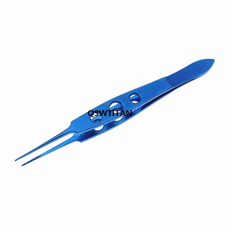 1pc Ophthalmic Tissue Forceps serrated tips Conjunctiva Tweezers