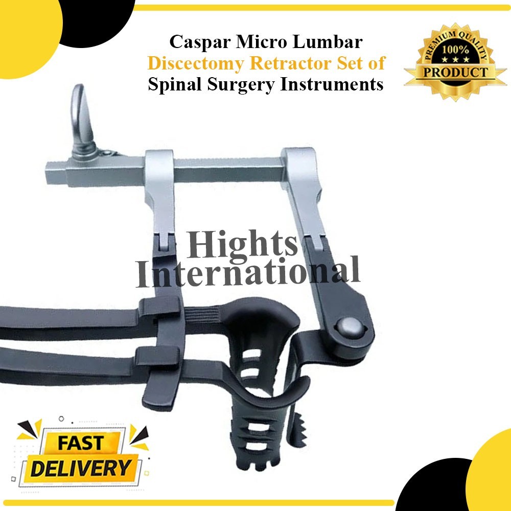 Caspar Micro Lumbar Discectomy Retractor Set of Spinal Surgery Instruments