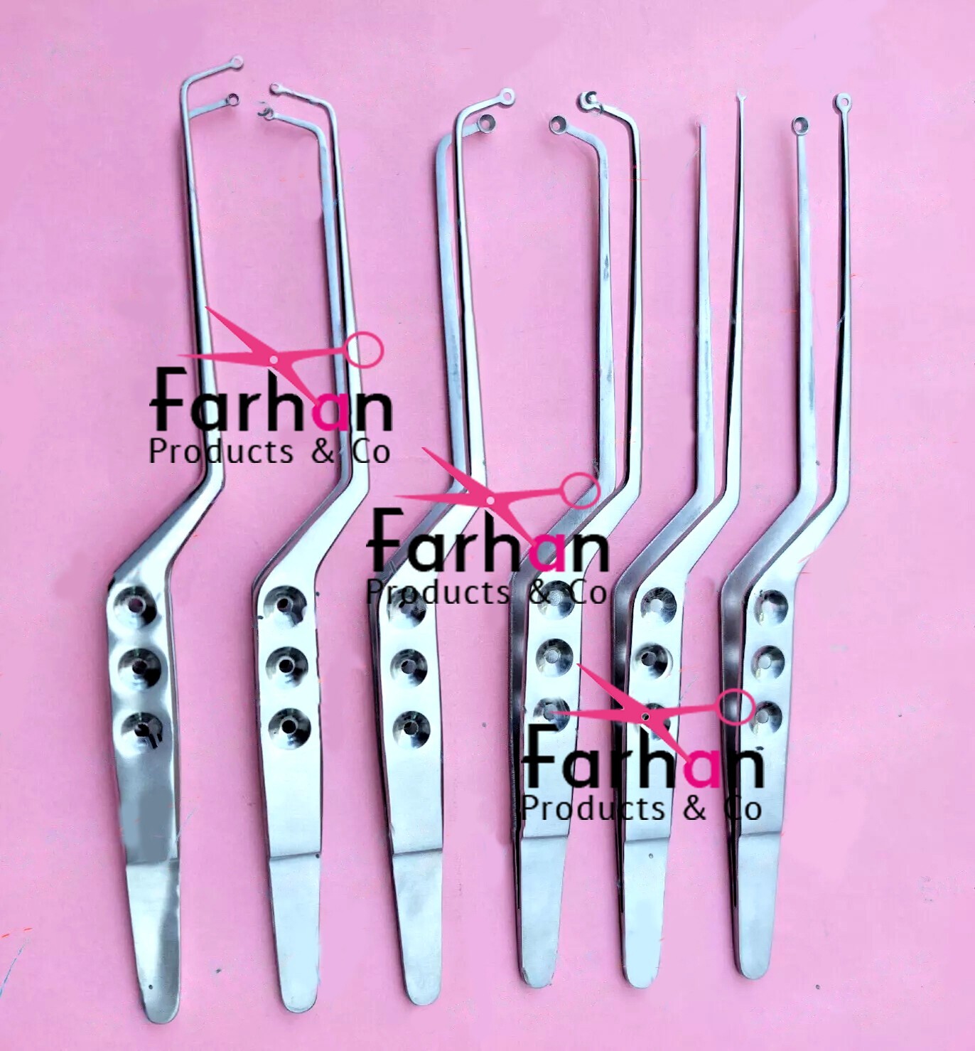 Yasargill Samii & Tumor Forceps 3mm,5mm Cup Set of 6 Neurosurgical Neuro Surgery