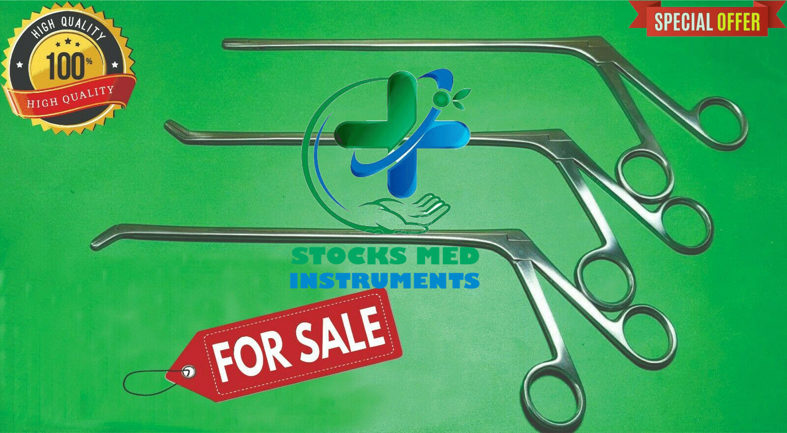 Set of 3 Spine Cushing Pituitary Rongeur 3X10mm 8” Up Down and Straight Biting