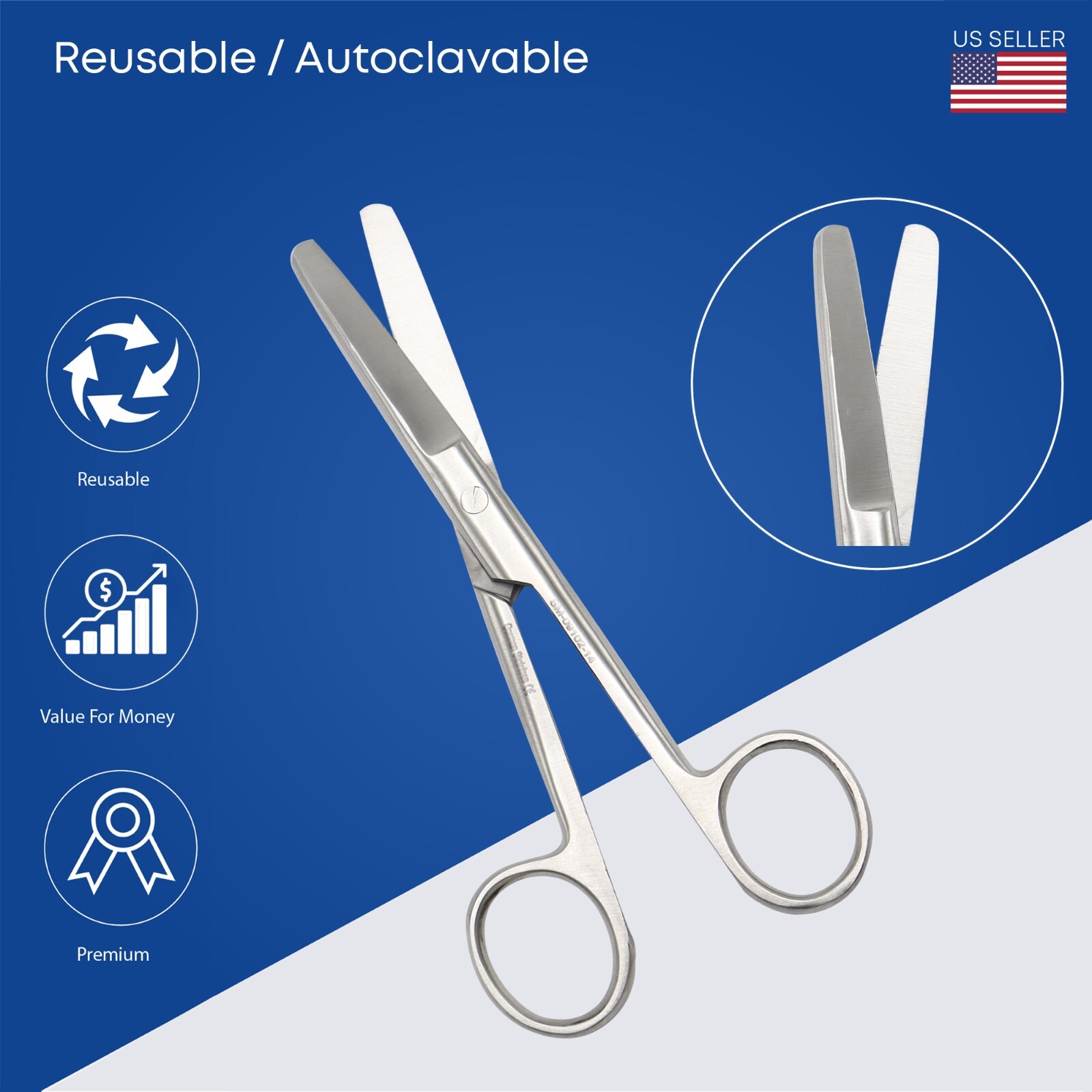 Surgical Operating Scissor Standard Straight 145mm Blunt/Blunt Surgical Tools