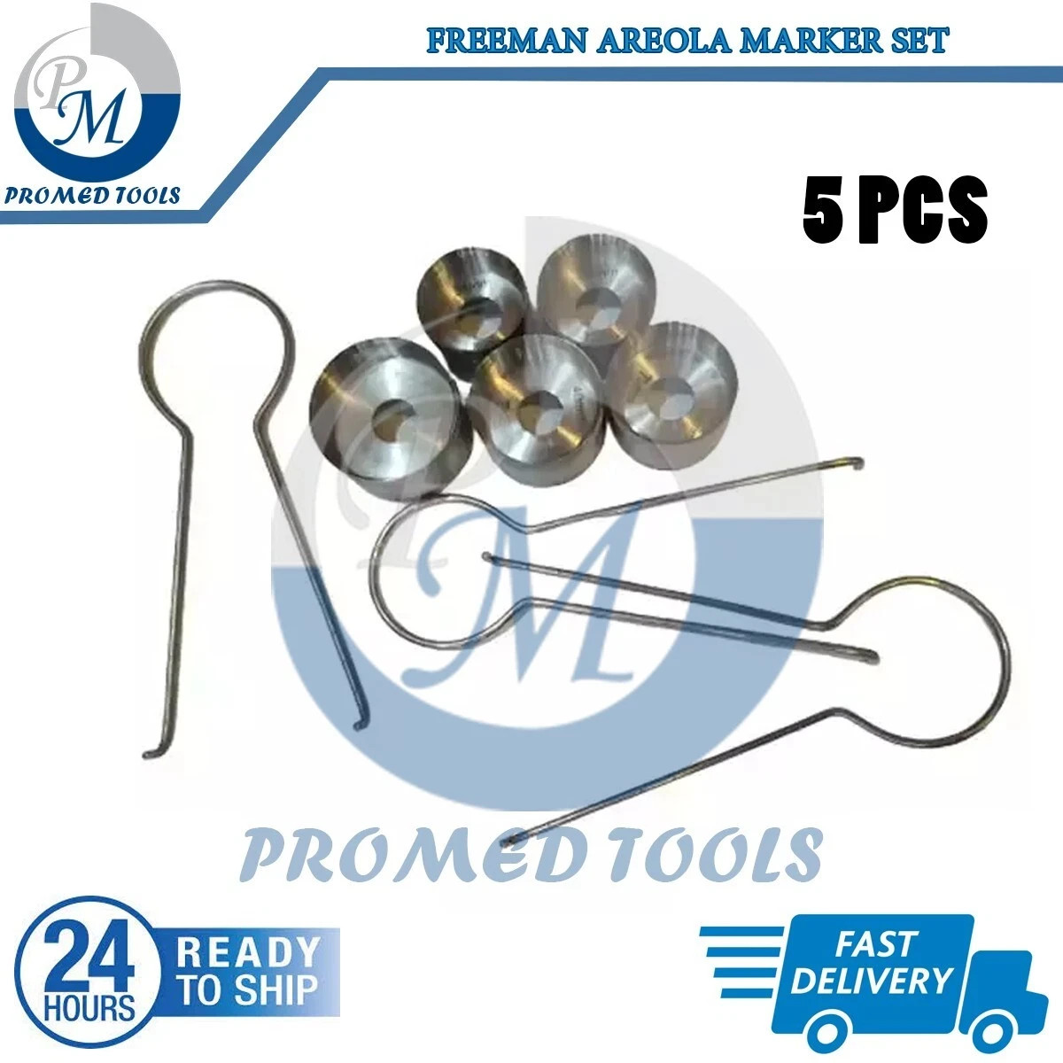 Freeman Areola Marker Set Of 5 Pieces Breast Markers, Breast Surgery Instruments