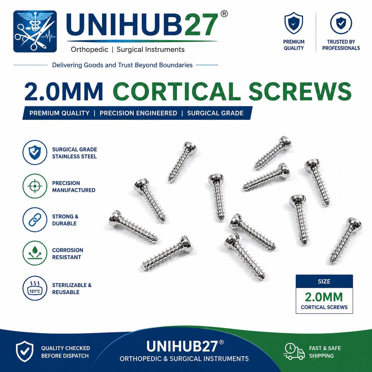 2.0mm Self Tepping 140 Pcs Instruments Screw Stainless Steel