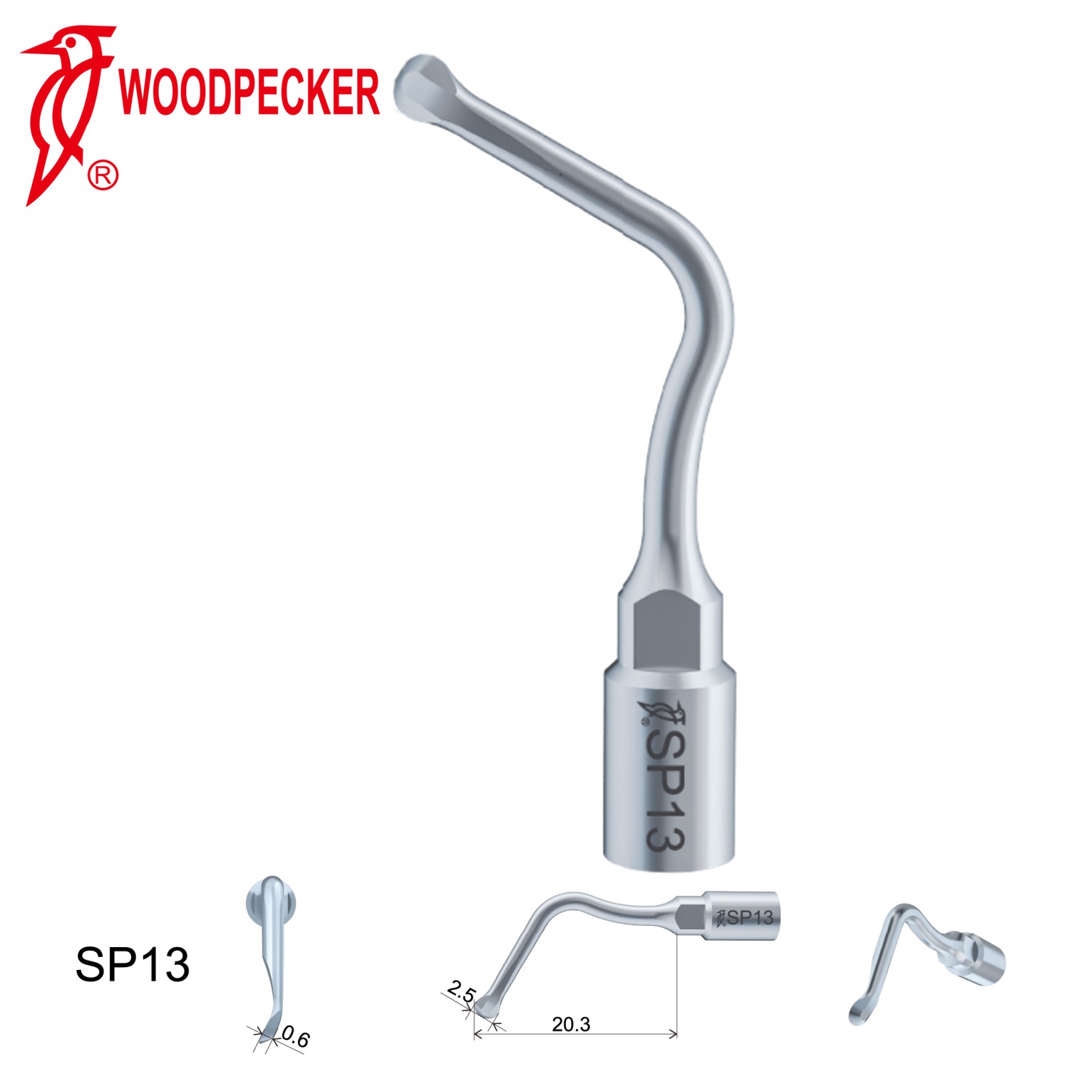 Woodpecker Dental Perio Bone Surgery Tips SP13 for Surgic Smart & Satelec Perio
