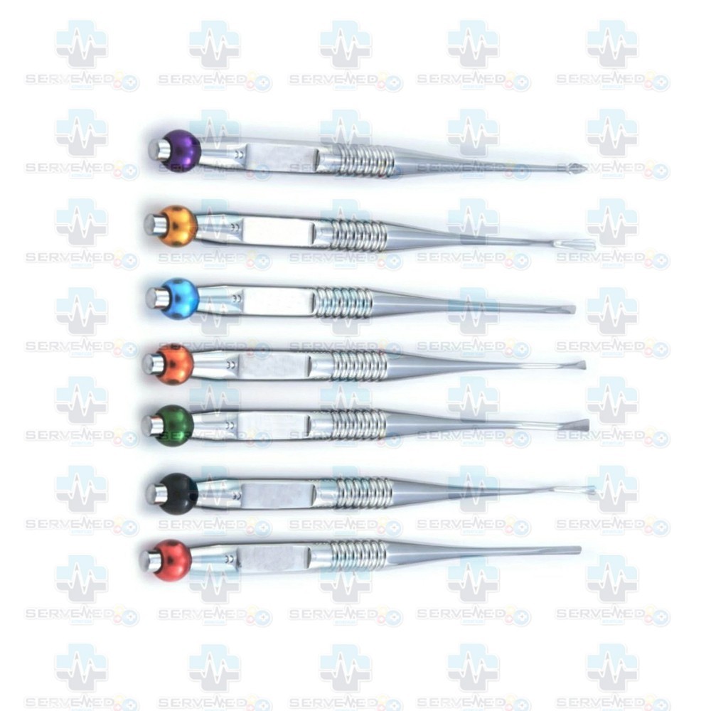 Luxating Elevators PDL Precise Tips Dental Surgical Veterinary 7 Pcs
